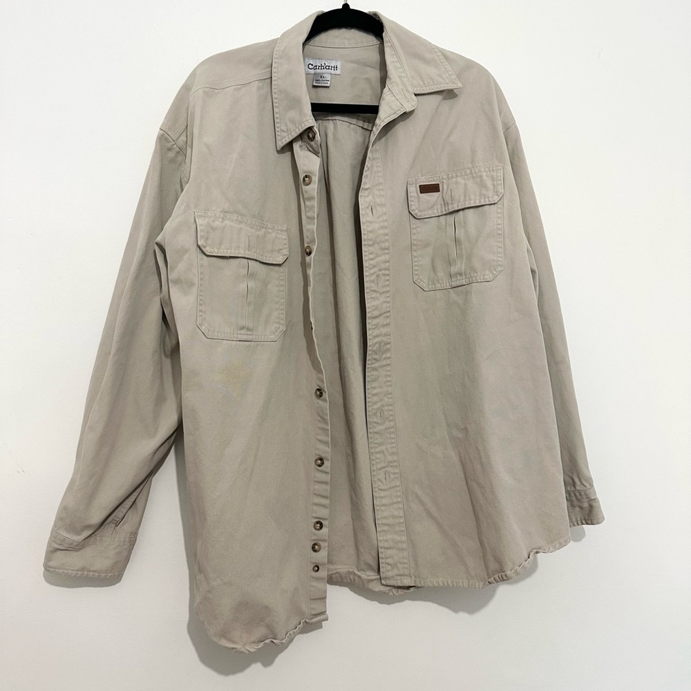 Carhartt Men's Long Sleeve Shirt - Beige